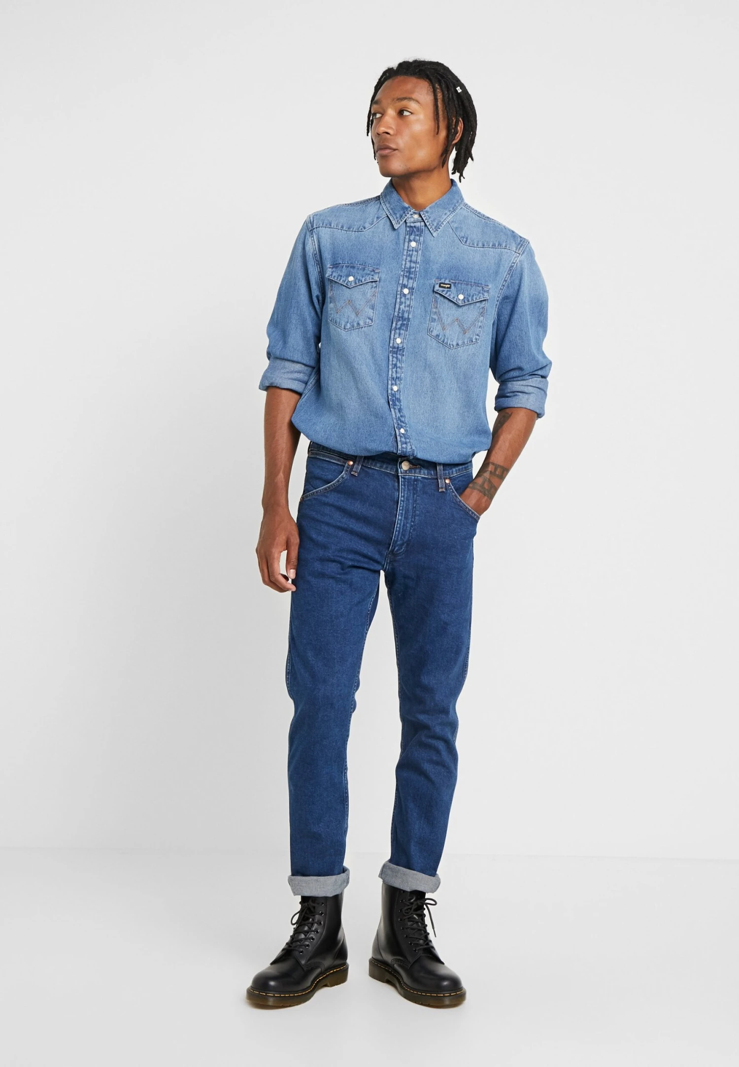 Wrangler 27Mw - Overhemd - Blue 4 Wrangler 27Mw - Overhemd - Blue - Afbeelding 2