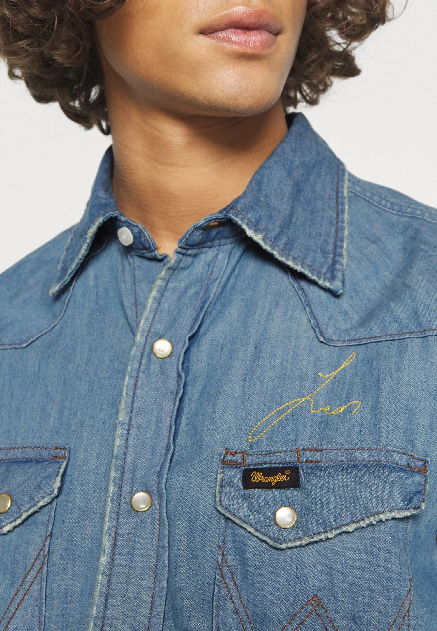 Wrangler Leon - Overhemd - Washed Indigo 6 Wrangler Leon - Overhemd - Washed Indigo - Afbeelding 4