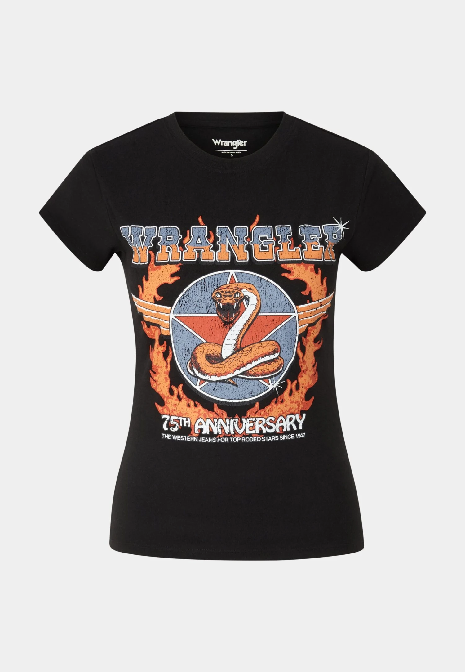 Wrangler Shrunken Band Tee - T-Shirt Print - Faded Black 8 Wrangler Shrunken Band Tee - T-Shirt Print - Faded Black - Afbeelding 6