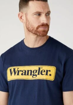 Wrangler T-Shirt Print - Navy 10 Wrangler T-Shirt Print - Navy -Wrangler 0fef4043b5ea4b18bbfe3d0467d90acb