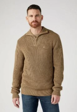 Wrangler Half Zip - Trui - Lead Grey