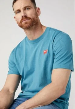 Wrangler Sign Off - T-Shirt Basic - Storm Blue -Wrangler 26d4043097df445f8fb70d3708431596