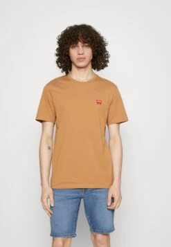 Wrangler Sign Off Tee - T-Shirt Basic - Tobacco Brown