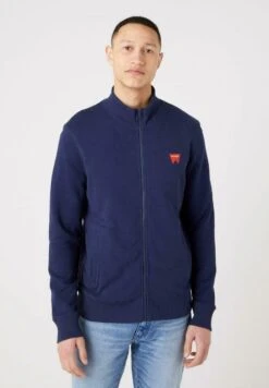 Wrangler Funnel Neck Zip - Sweater Met Rits - Navy