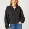 Wrangler Zip Hoodie - Sweater Met Rits - Faded Black -Wrangler 2b7858fc728c47198b605a99e7f511a8