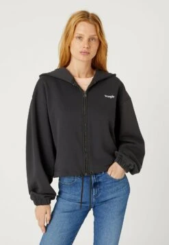 Wrangler Zip Hoodie - Sweater Met Rits - Faded Black