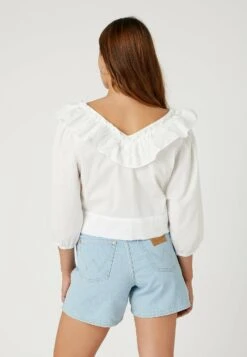 Wrangler Western Frill- Blouse - Worn White -Wrangler 2fda4e08c7c744fb9213fe9470444e2d