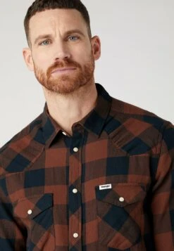 Wrangler Ls Western - Overhemd - Potting Soil -Wrangler 307babe4ad4a49f18546c56879f5181c