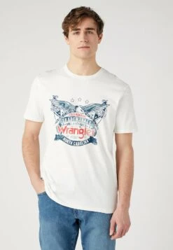 Wrangler Americana Tee - T-Shirt Print - Whisper White