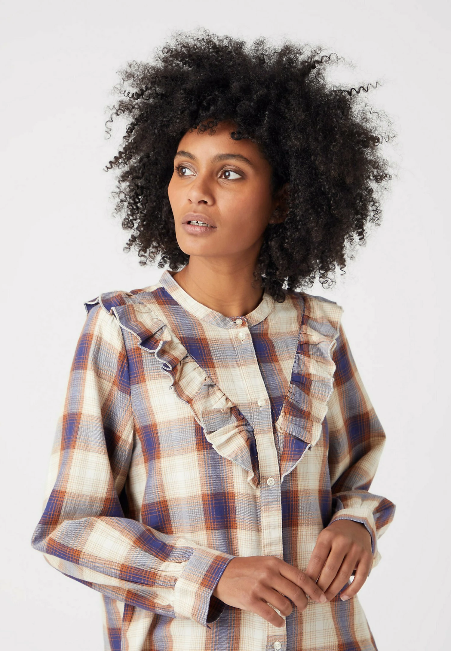 Wrangler Western Frill - Blouse - Nutmeg Brown 7 Wrangler Western Frill - Blouse - Nutmeg Brown - Afbeelding 5