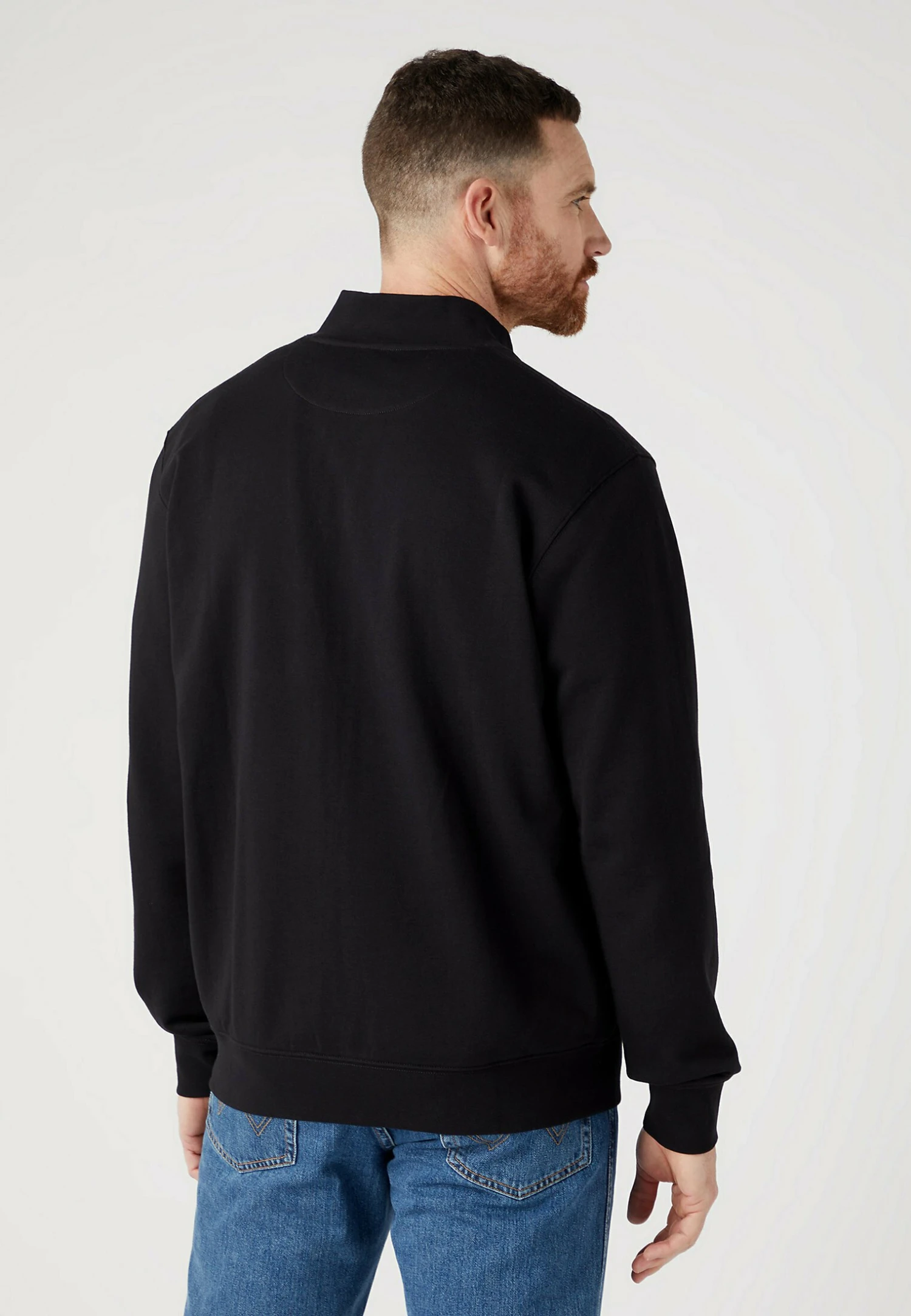 Wrangler Funnel Neck Zip - Sweater Met Rits - Real Black 5 Wrangler Funnel Neck Zip - Sweater Met Rits - Real Black - Afbeelding 3