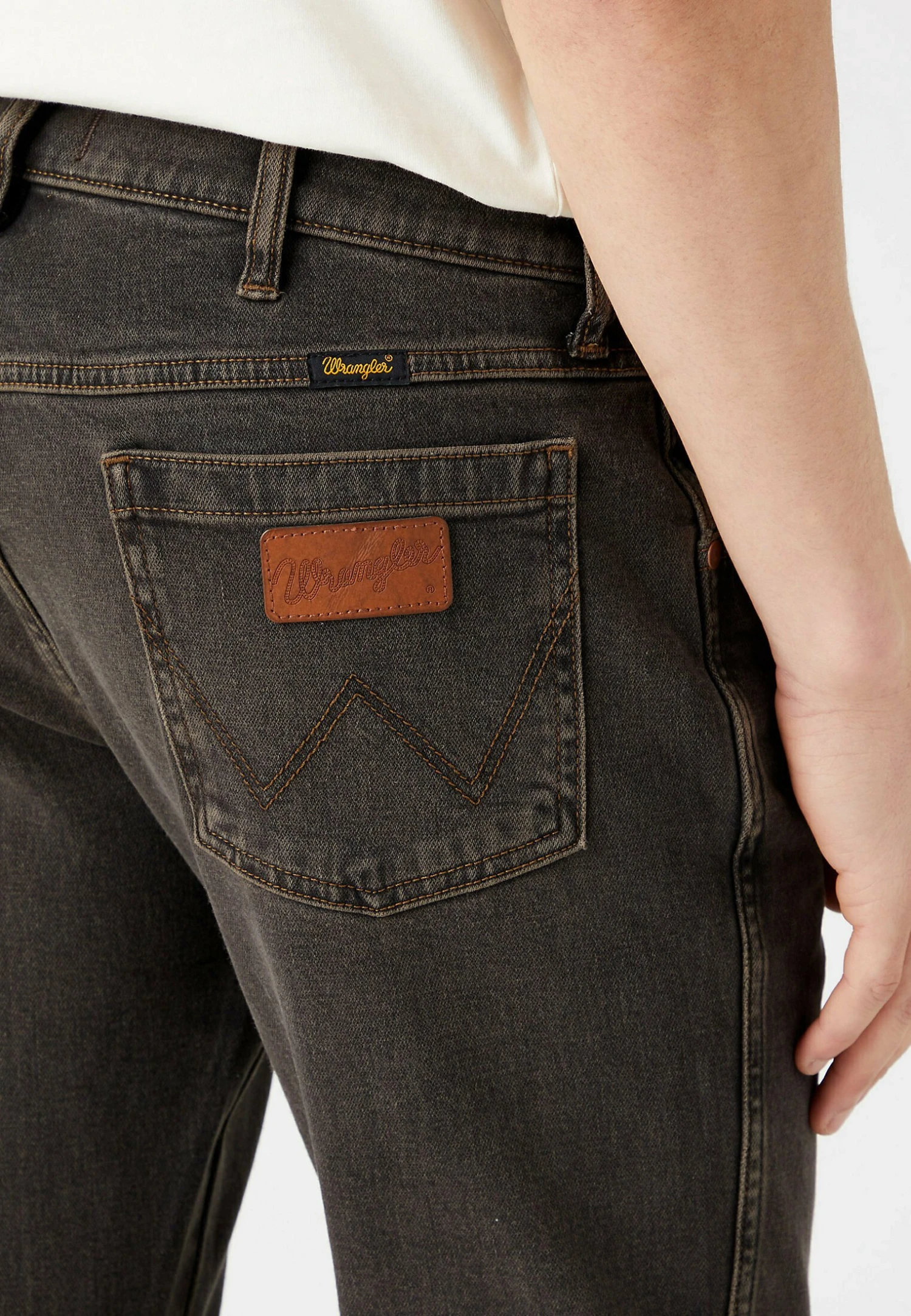 Wrangler Greensboro - Straight Leg Jeans - Black Clay Washed 7 Wrangler Greensboro - Straight Leg Jeans - Black Clay Washed - Afbeelding 5