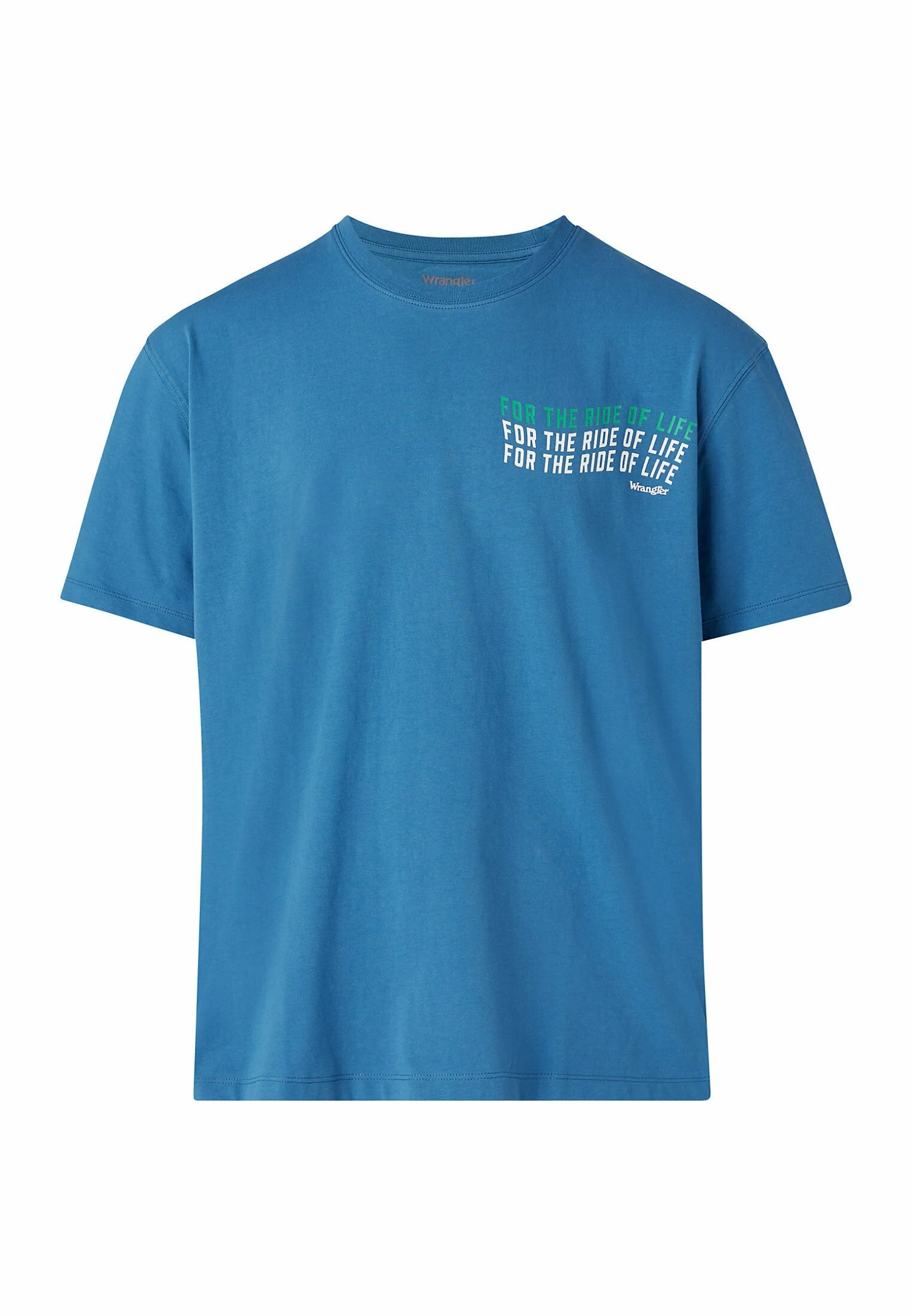Wrangler Slogan Tee - T-Shirt Print - Deep Water 7 Wrangler Slogan Tee - T-Shirt Print - Deep Water - Afbeelding 5