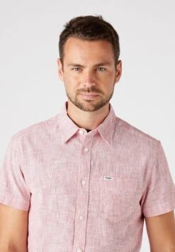 Wrangler Ss 1 Pkt Shirt - Overhemd - Flame Red -Wrangler 47596bb18b0649e2b1cb3bcafc481668