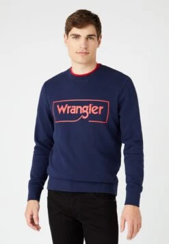 Wrangler Frame Logo Sws - Longsleeve - Navy