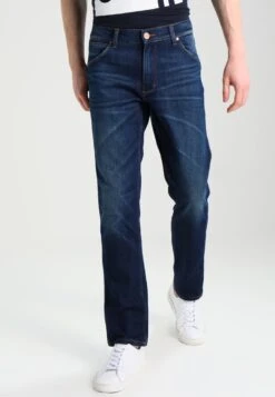 Wrangler Greensboro - Straight Leg Jeans - Dark-Blue Denim, Light-Blue Denim