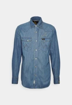 Wrangler Leon - Overhemd - Washed Indigo 14 Wrangler Leon - Overhemd - Washed Indigo -Wrangler 4b2fcb9819b24fb7a1cd3b0e970b16ec