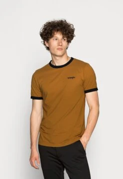 Wrangler Ringer Tee - T-Shirt Basic - Golden Brown
