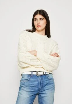 Wrangler Crew Neck Cable​ - Trui - Worn White -Wrangler 4c3e1fb43d0f48f5a08024bb27ed53ff