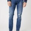 Wrangler Larston - Slim Fit Jeans - Dark Indigo -Wrangler 4c4440e6de094938a97abb8f637233f5