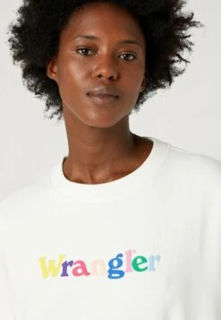 Wrangler Relaxed - Sweater - Wornwhite -Wrangler 4f0caf7d904746a28825971770e2ebd3