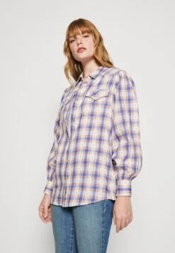 Wrangler Balloon Sleeve Shirt - Overhemdblouse - Federal Blue -Wrangler 4f47ea8b810646c7bc0ba6952a2ef42d