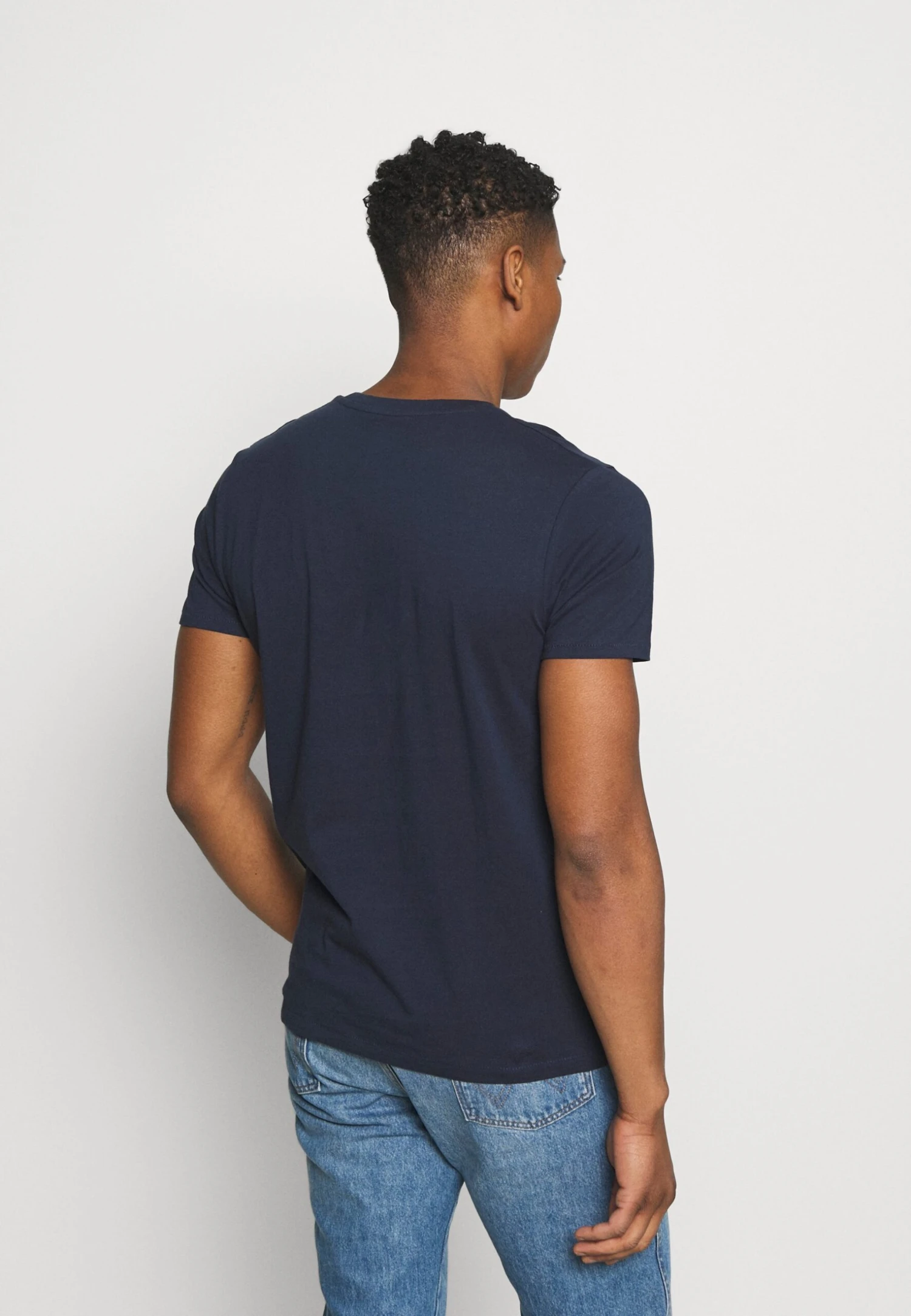 Wrangler Sign Off Tee - T-Shirt Basic - Navy 5 Wrangler Sign Off Tee - T-Shirt Basic - Navy - Afbeelding 3