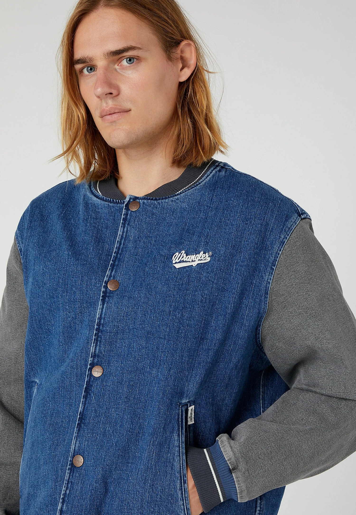 Wrangler Baseball- Spijkerjas - Easy Indigo 6 Wrangler Baseball- Spijkerjas - Easy Indigo - Afbeelding 4