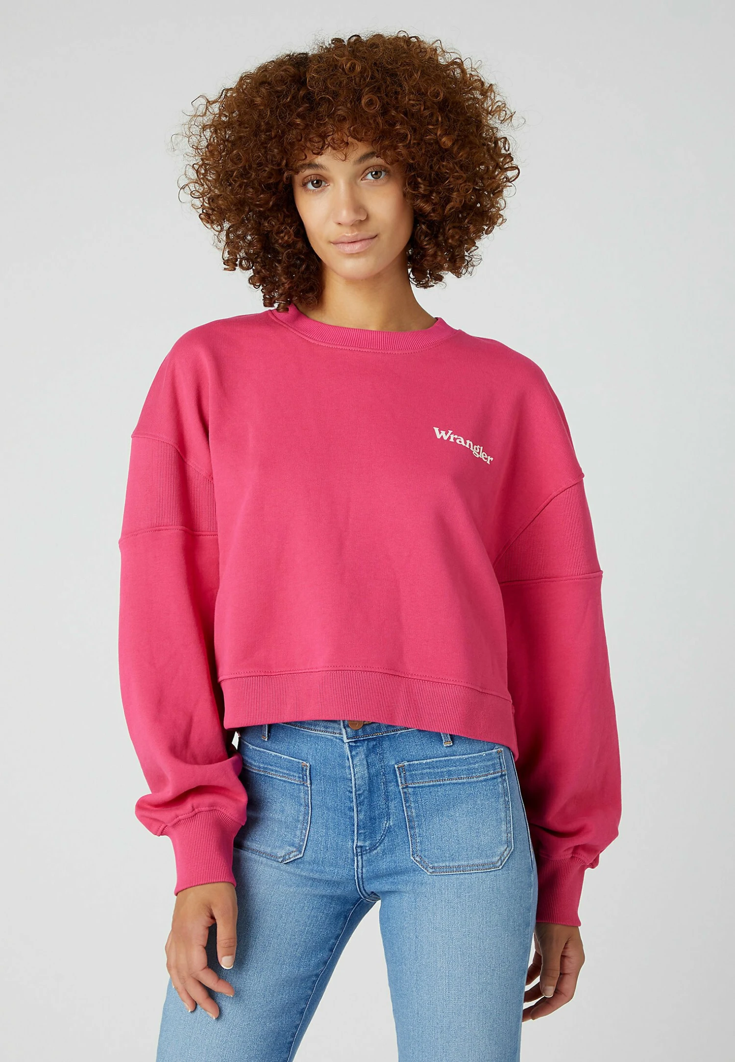 Wrangler Puffy Crew - Sweater - Fuchsia Rose 3 Wrangler Puffy Crew - Sweater - Fuchsia Rose