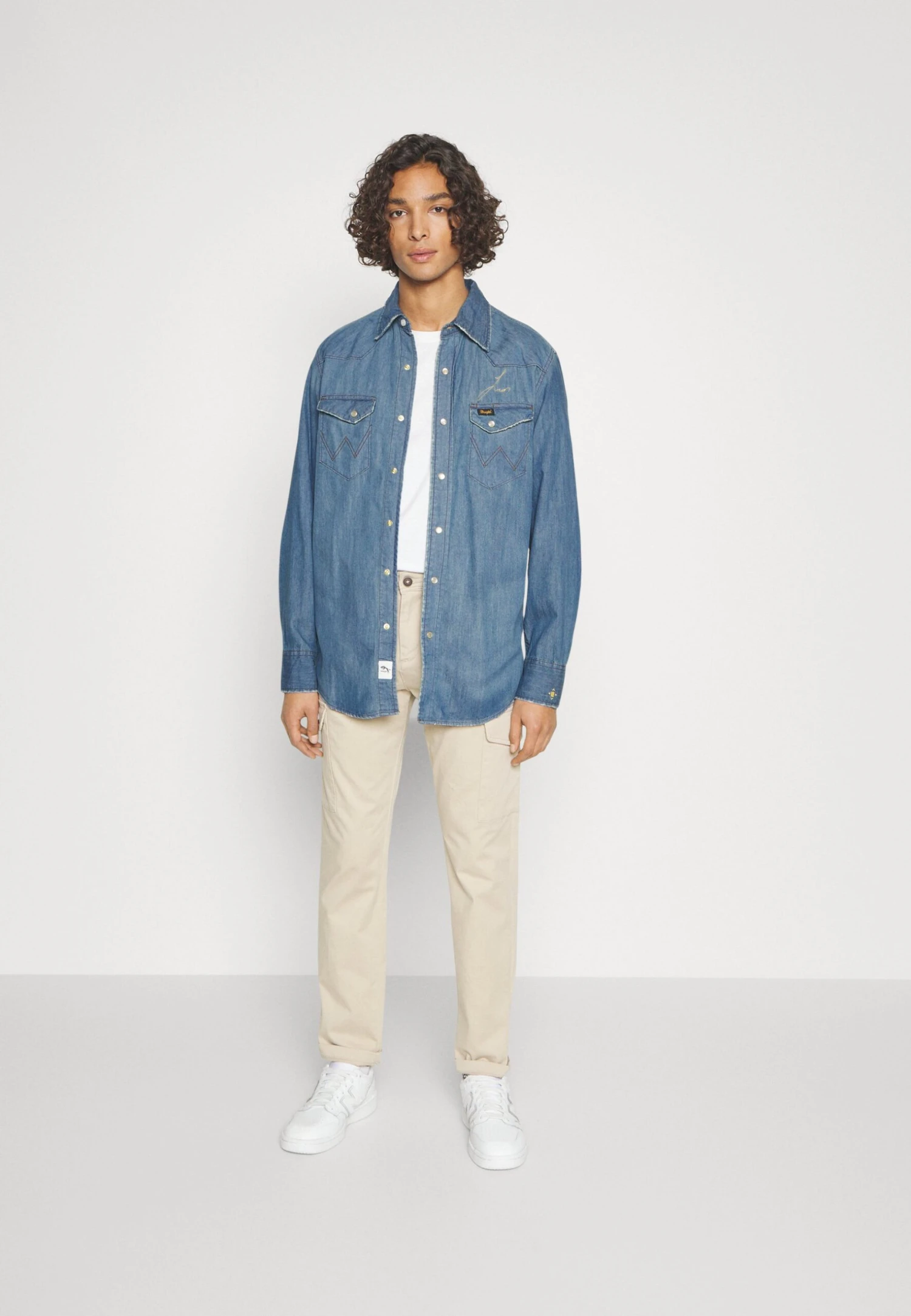 Wrangler Leon - Overhemd - Washed Indigo 4 Wrangler Leon - Overhemd - Washed Indigo - Afbeelding 2