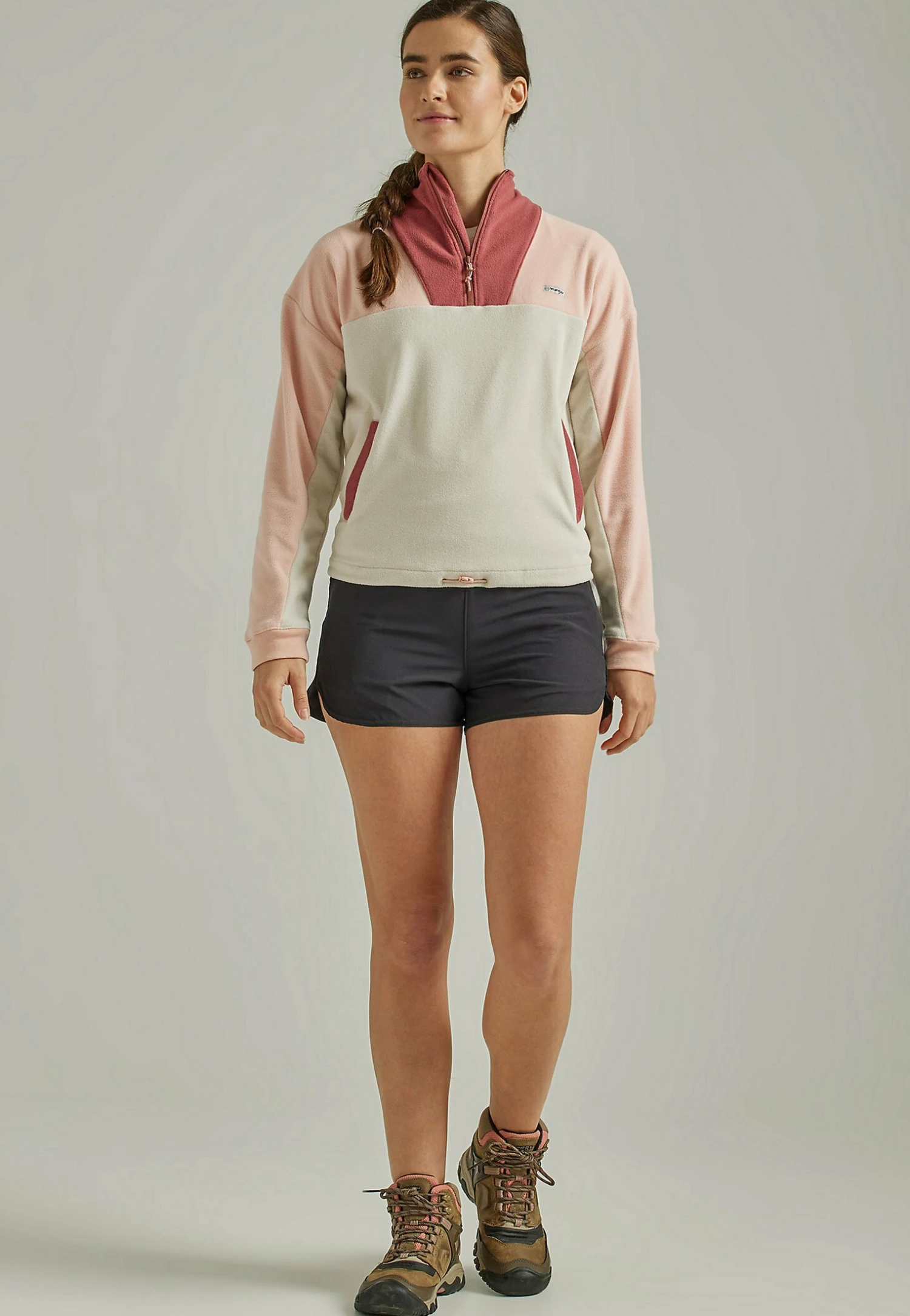 Wrangler 1/4 Zip Popover - Fleece Trui - Rose Cloud 4 Wrangler 1/4 Zip Popover - Fleece Trui - Rose Cloud - Afbeelding 2