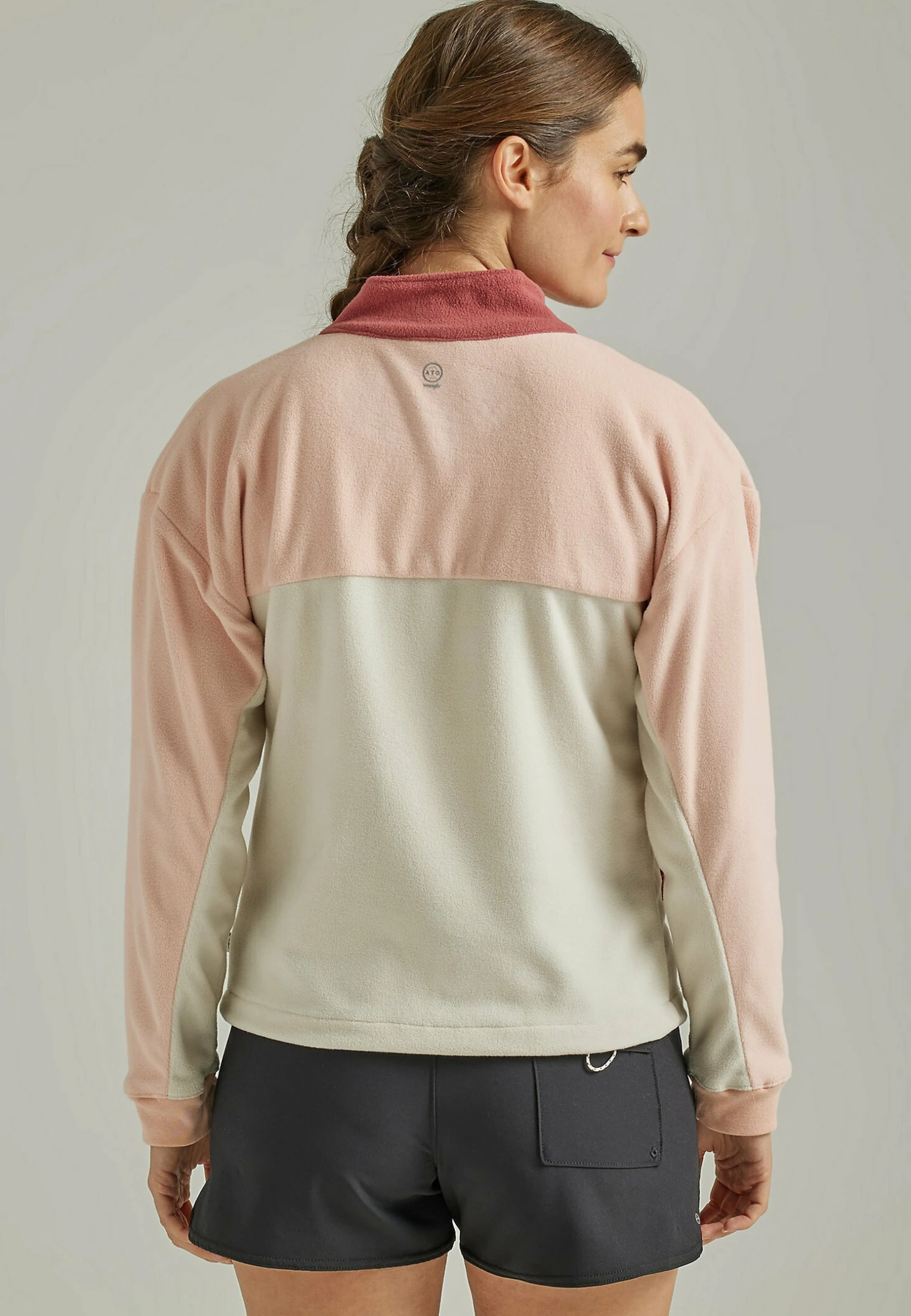 Wrangler 1/4 Zip Popover - Fleece Trui - Rose Cloud 5 Wrangler 1/4 Zip Popover - Fleece Trui - Rose Cloud - Afbeelding 3