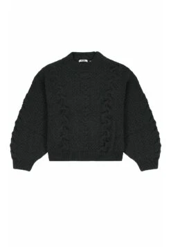 Wrangler Crew Neck Cable Knit​ - Trui - Black -Wrangler 5f03e5bea9e84c2d94769b7ae08b7c2e