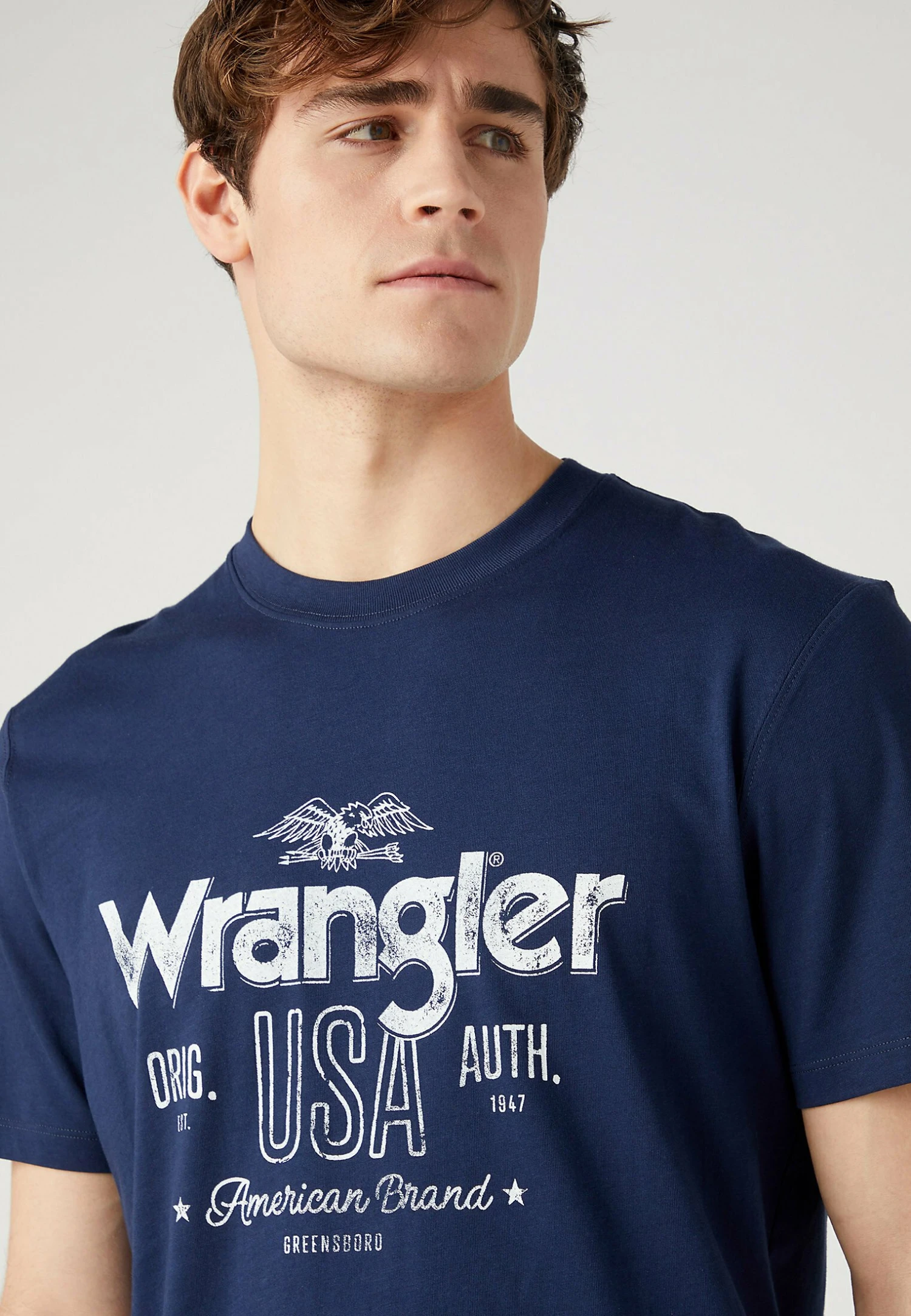 Wrangler Americana Tee - T-Shirt Print - Navy 6 Wrangler Americana Tee - T-Shirt Print - Navy - Afbeelding 4
