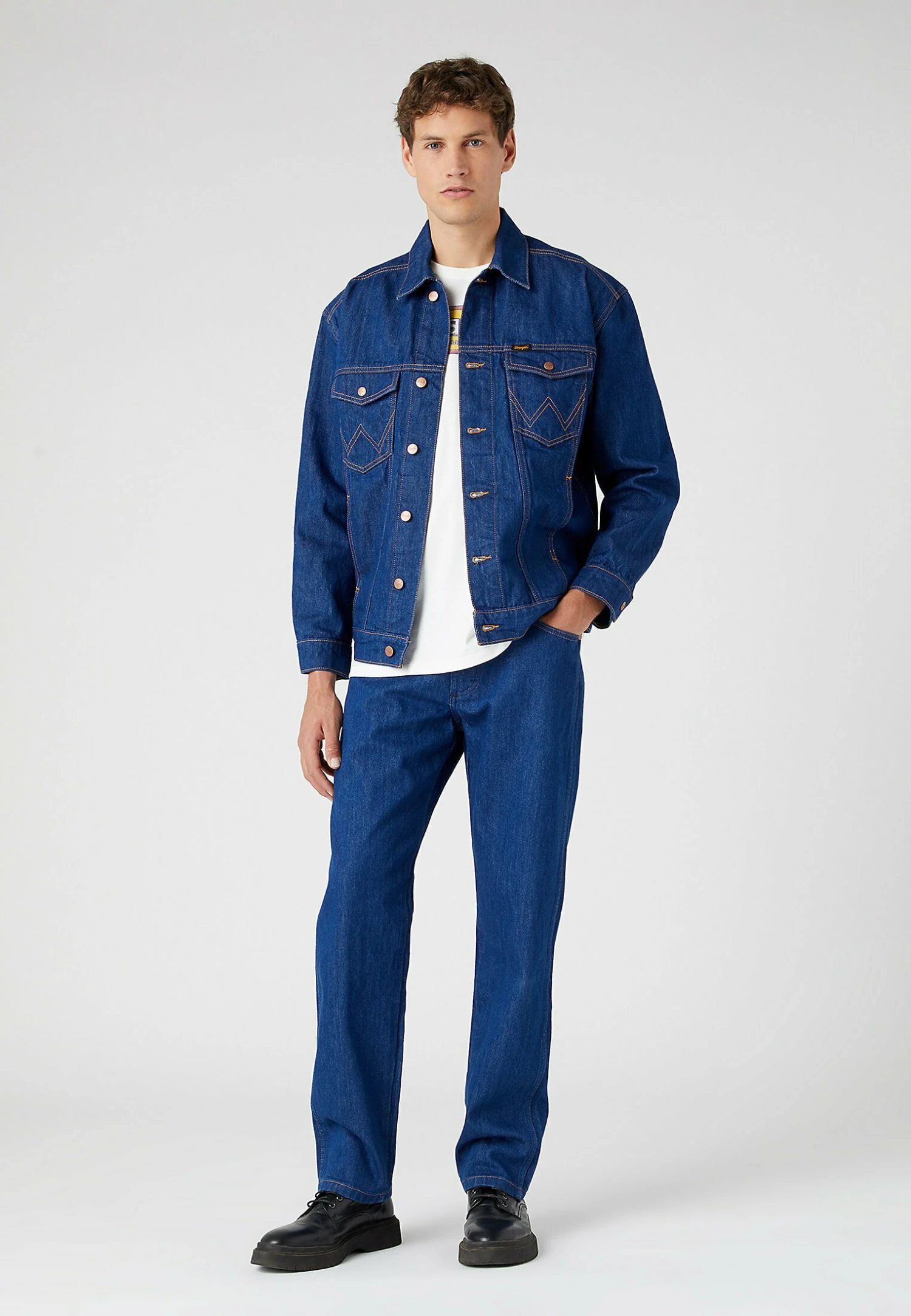 Anti Fit - Spijkerjas - Wrangler Blue 4 Anti Fit - Spijkerjas - Wrangler Blue - Afbeelding 2