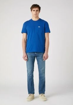 Wrangler Pocket Tee - T-Shirt Print - True Blue -Wrangler 5ffcdf1837fa45a2aa5a2b2eda332099