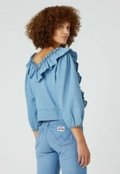 Wrangler Western Frill - Overhemdblouse - Light Stonewash -Wrangler 694157e7e7194eab828497032f1ca1ed