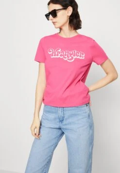 Wrangler Regular Tee - T-Shirt Print - Fuchsia Rose -Wrangler 6bbcaec70e1d4d4f9a6a5d066b2f72f8