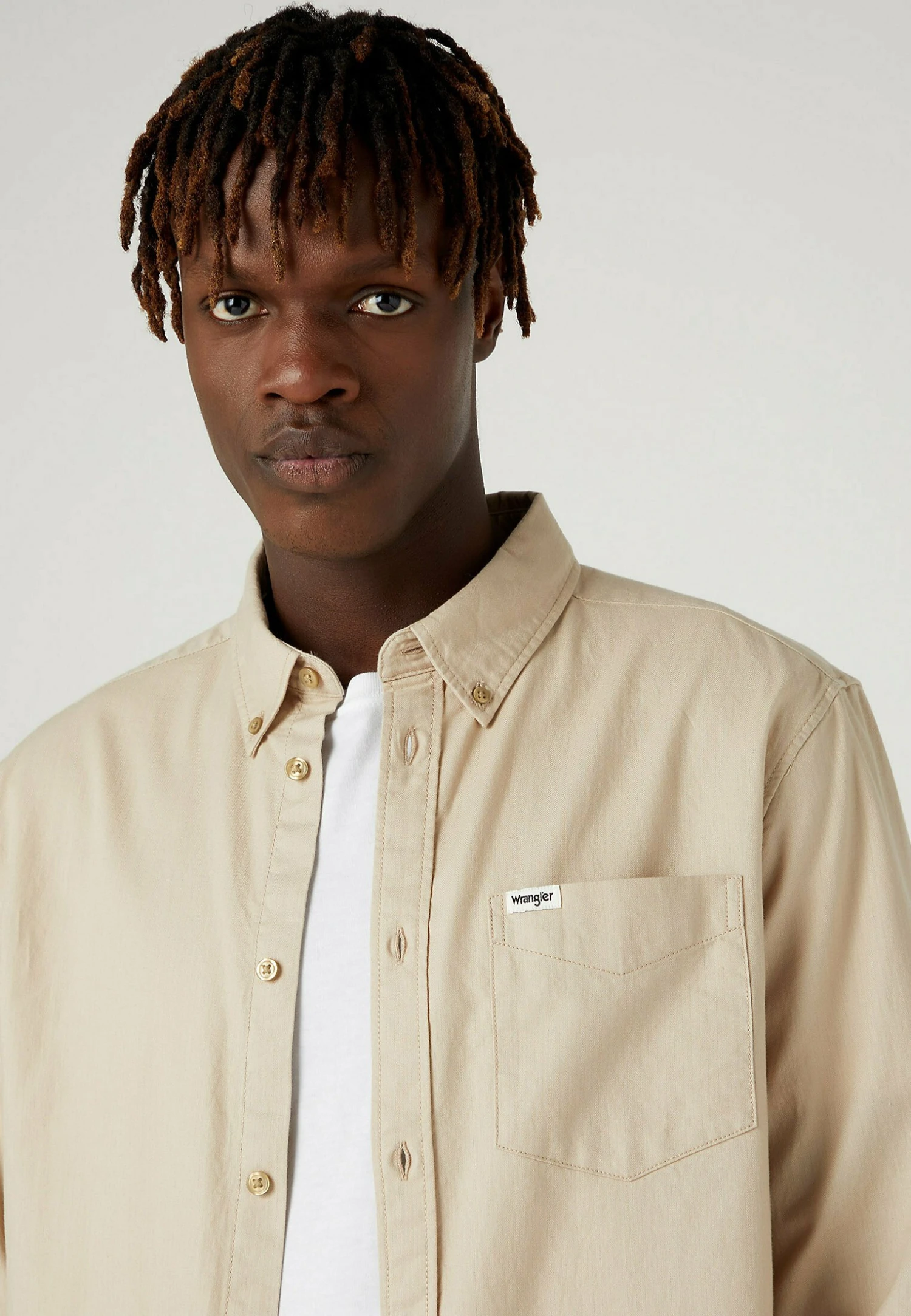 Wrangler Button Down- Overhemd - Peyote Beige 6 Wrangler Button Down- Overhemd - Peyote Beige - Afbeelding 4