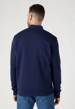 Wrangler Funnel Neck Zip - Sweater Met Rits - Real Navy -Wrangler 708e834251cb48b6a86a2ddaa711cf33