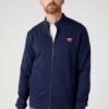Wrangler Funnel Neck Zip - Sweater Met Rits - Real Navy