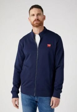 Wrangler Funnel Neck Zip - Sweater Met Rits - Real Navy
