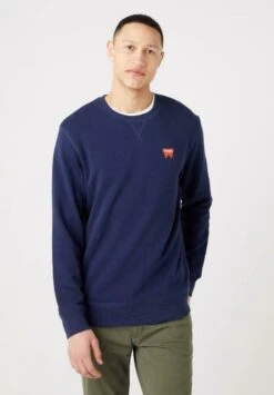 Wrangler Sign Off Crew - Sweater - Navy