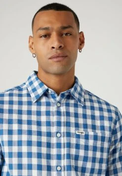 Wrangler Overhemd - Deep Water -Wrangler 7d4b36e27250493fb4881aaab8f11970