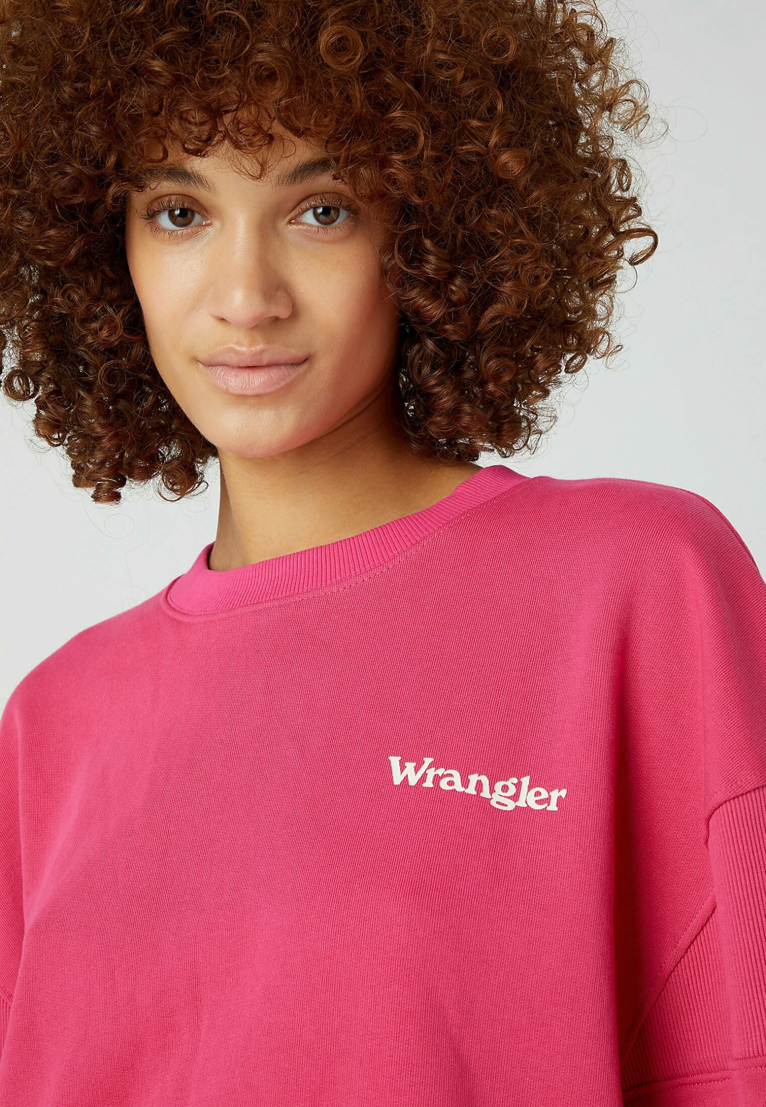 Wrangler Puffy Crew - Sweater - Fuchsia Rose 6 Wrangler Puffy Crew - Sweater - Fuchsia Rose - Afbeelding 4