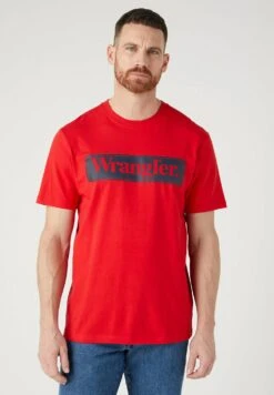 Wrangler T-Shirt Print - Formula Red