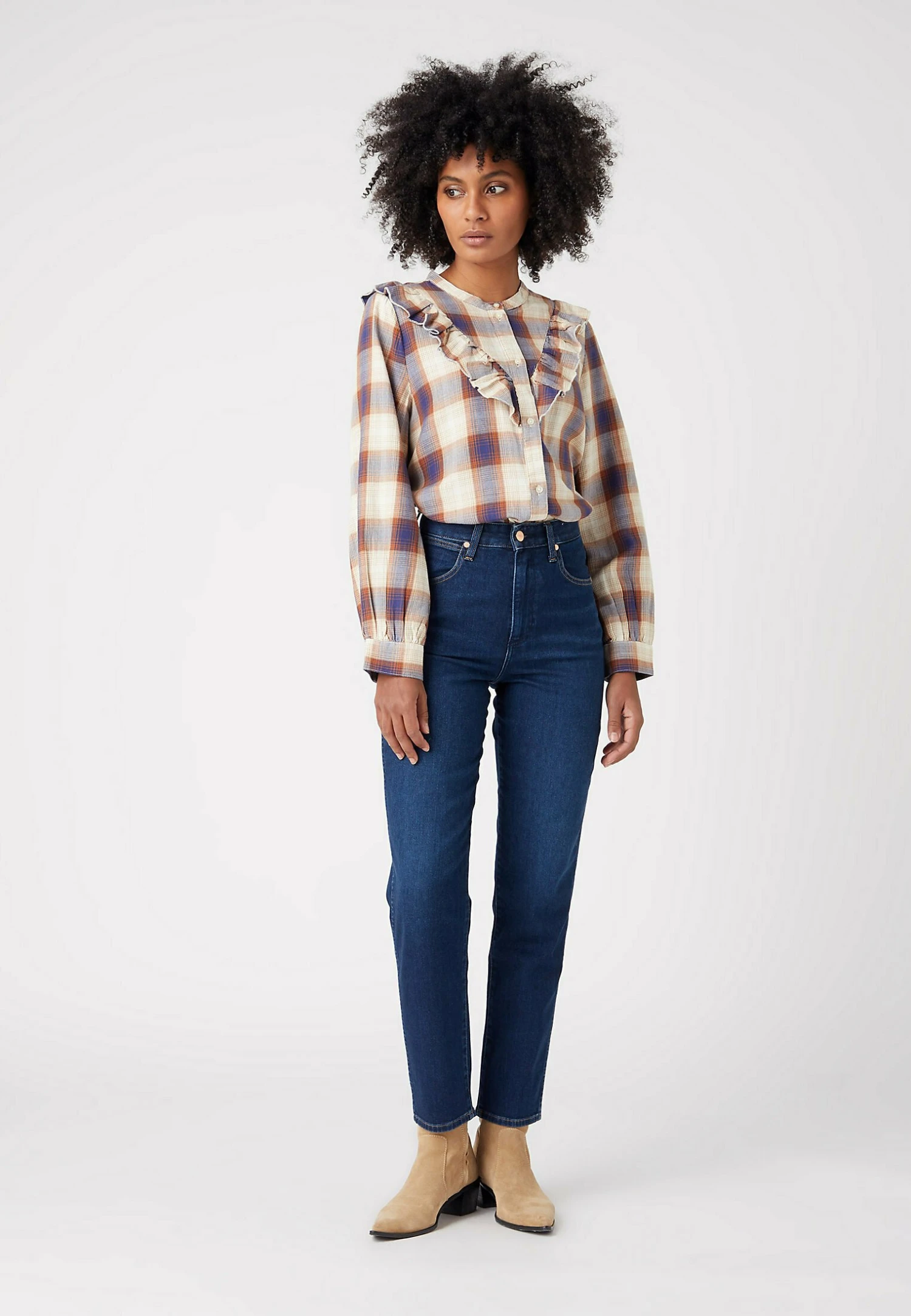 Wrangler Western Frill - Blouse - Nutmeg Brown 4 Wrangler Western Frill - Blouse - Nutmeg Brown - Afbeelding 2