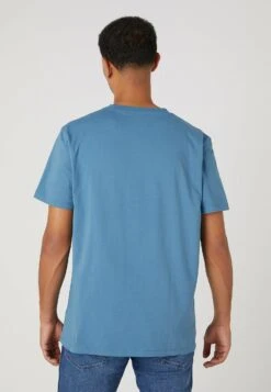 Wrangler Logo Tee - T-Shirt Basic - Captains Blue -Wrangler 8a4b668da7174de4b6e92605f60e0d90