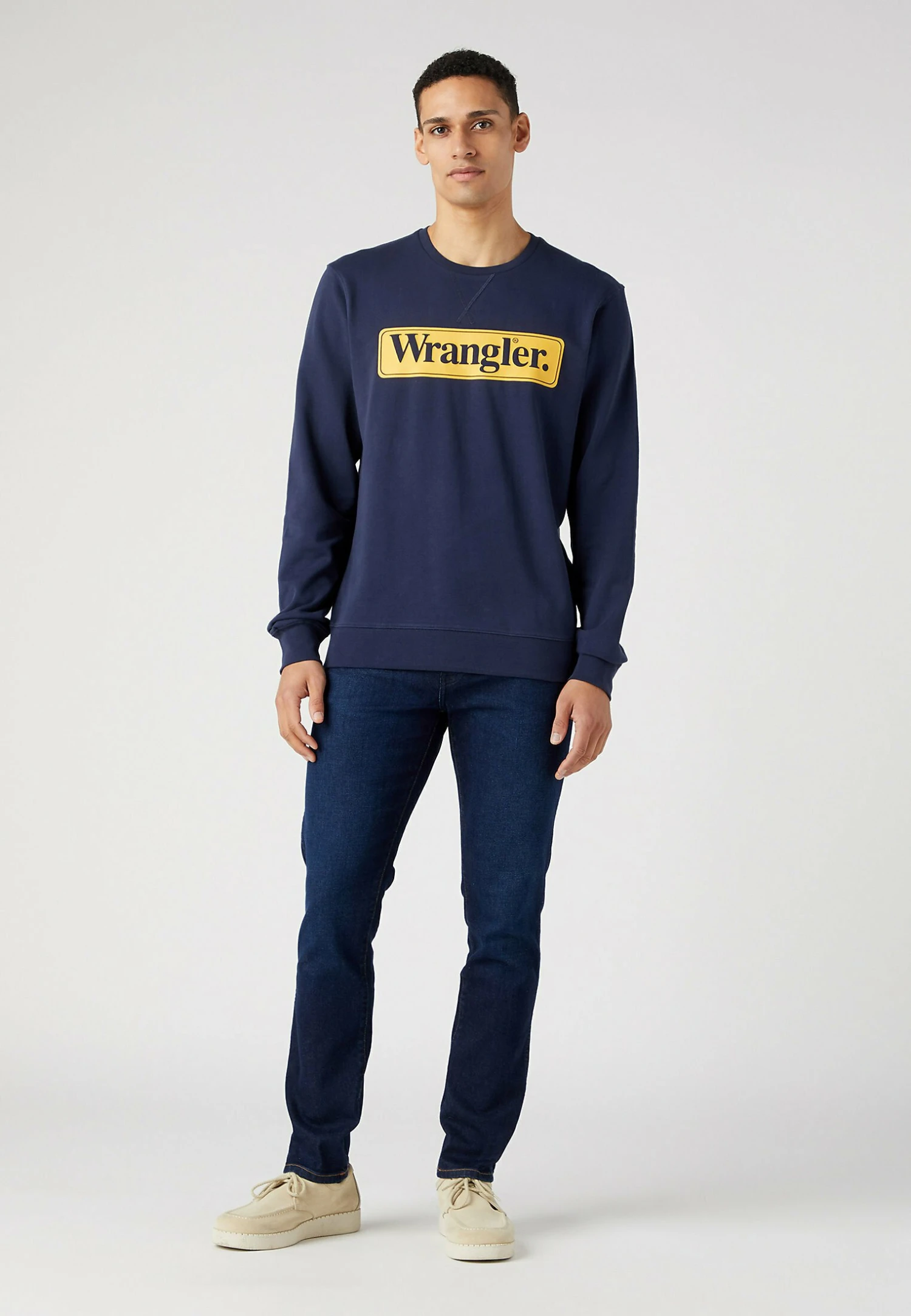Wrangler Seasonal Crew - Sweater - Navy 4 Wrangler Seasonal Crew - Sweater - Navy - Afbeelding 2