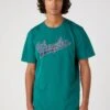 Wrangler Branded- T-Shirt Print - Bayberry Green -Wrangler 8b40bb9338e54e15afaeb66eadce4eda
